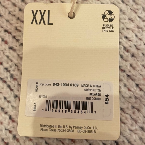 A.N.A Red Combo Knit Sweater Size XXL NWT - Picture 4 of 7